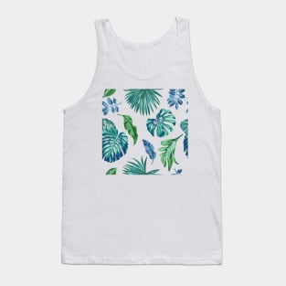 Tropical Leaves Pattern Tank Top